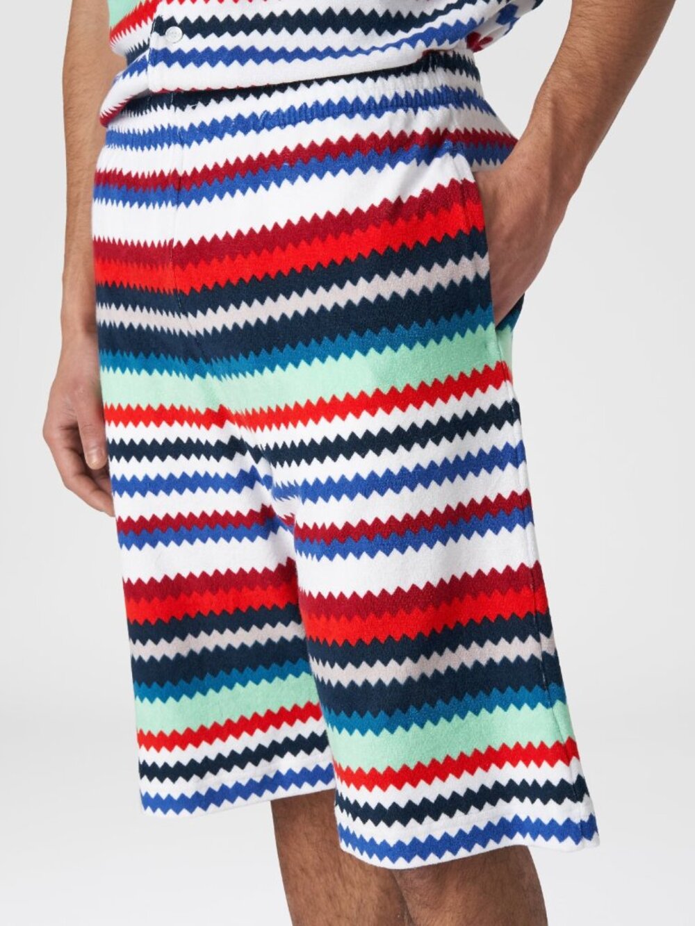 Missoni Multicolor Zig-Zag Terry Cotton Shorts NWT $1124, Size M | 48